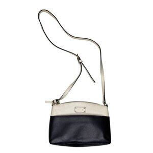 Kate‎ Spade New York Black & Cream Leather Crossbody Bag